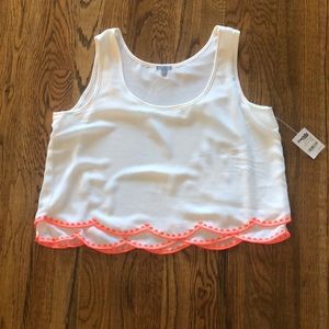 Charlotte Russe chiffon tank top